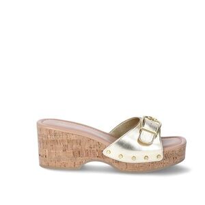Gold Wedge Sandals